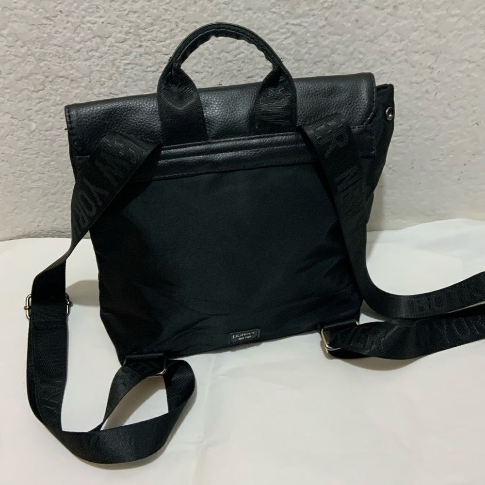 Botkier Mini Black Faux Leather Nylon Backpack - Picture 5 of 15